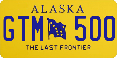 AK license plate GTM500