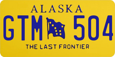 AK license plate GTM504