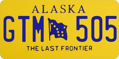 AK license plate GTM505