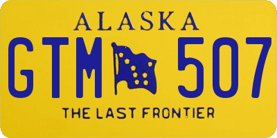 AK license plate GTM507