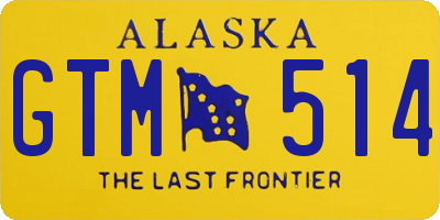 AK license plate GTM514