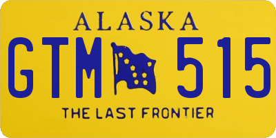 AK license plate GTM515