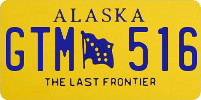 AK license plate GTM516