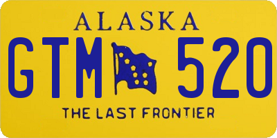 AK license plate GTM520