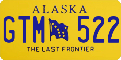 AK license plate GTM522