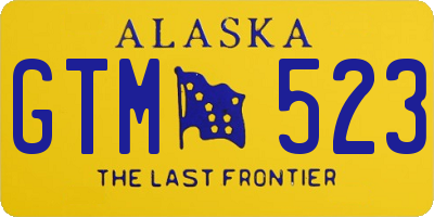 AK license plate GTM523