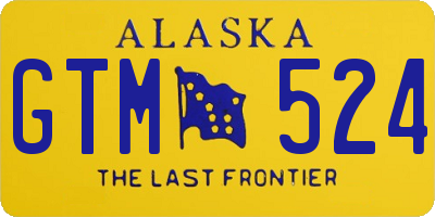 AK license plate GTM524