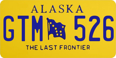 AK license plate GTM526