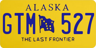 AK license plate GTM527