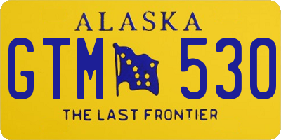 AK license plate GTM530