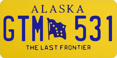 AK license plate GTM531