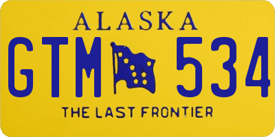 AK license plate GTM534