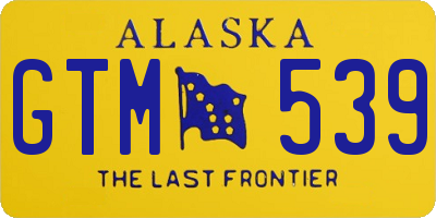 AK license plate GTM539