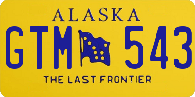 AK license plate GTM543