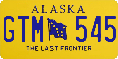 AK license plate GTM545