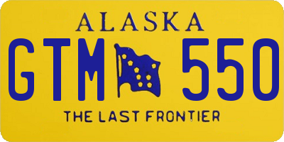 AK license plate GTM550