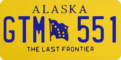 AK license plate GTM551