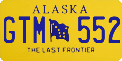 AK license plate GTM552