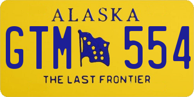 AK license plate GTM554