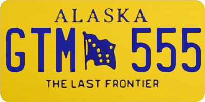 AK license plate GTM555