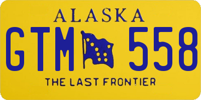 AK license plate GTM558