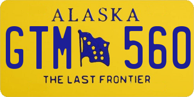 AK license plate GTM560