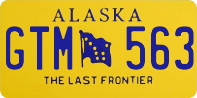AK license plate GTM563