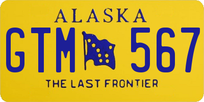AK license plate GTM567