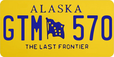 AK license plate GTM570