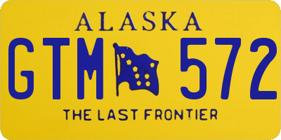 AK license plate GTM572