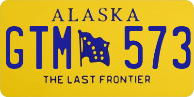 AK license plate GTM573