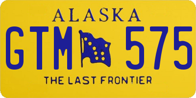 AK license plate GTM575