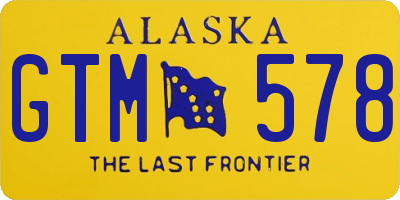 AK license plate GTM578