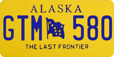 AK license plate GTM580