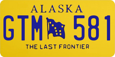 AK license plate GTM581