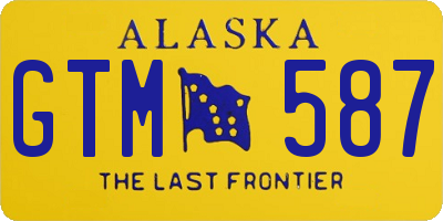 AK license plate GTM587