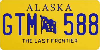 AK license plate GTM588