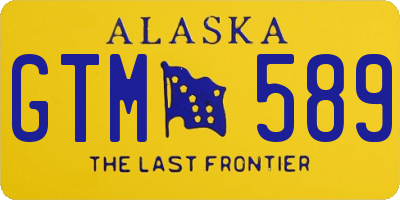 AK license plate GTM589