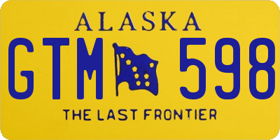 AK license plate GTM598