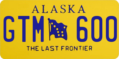 AK license plate GTM600