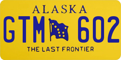 AK license plate GTM602