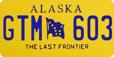 AK license plate GTM603