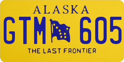 AK license plate GTM605