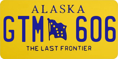 AK license plate GTM606