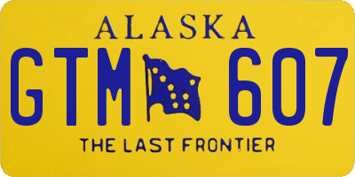 AK license plate GTM607