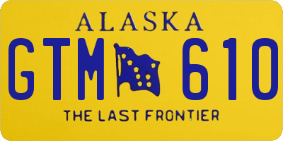 AK license plate GTM610