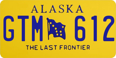 AK license plate GTM612