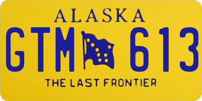 AK license plate GTM613