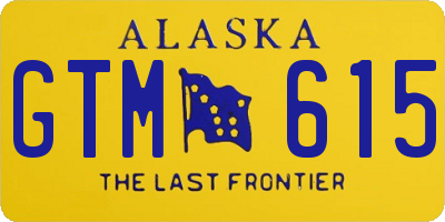 AK license plate GTM615