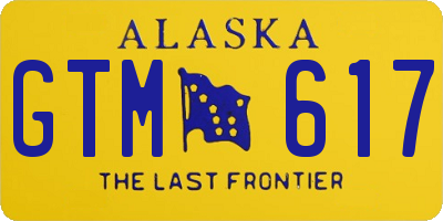 AK license plate GTM617